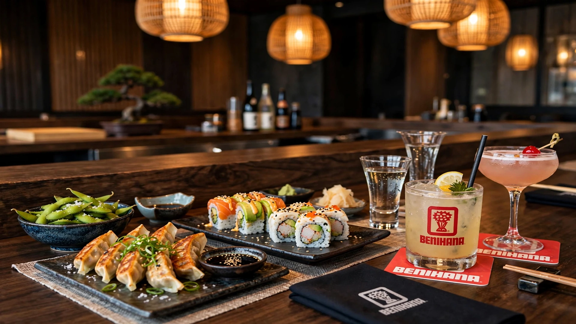 Benihana happy hour: sushi rolls, hibachi appetizers and cocktails
