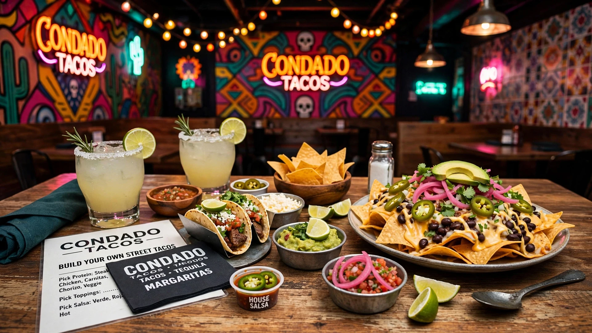 Condado Tacos happy hour: $4 margaritas, street tacos and nachos