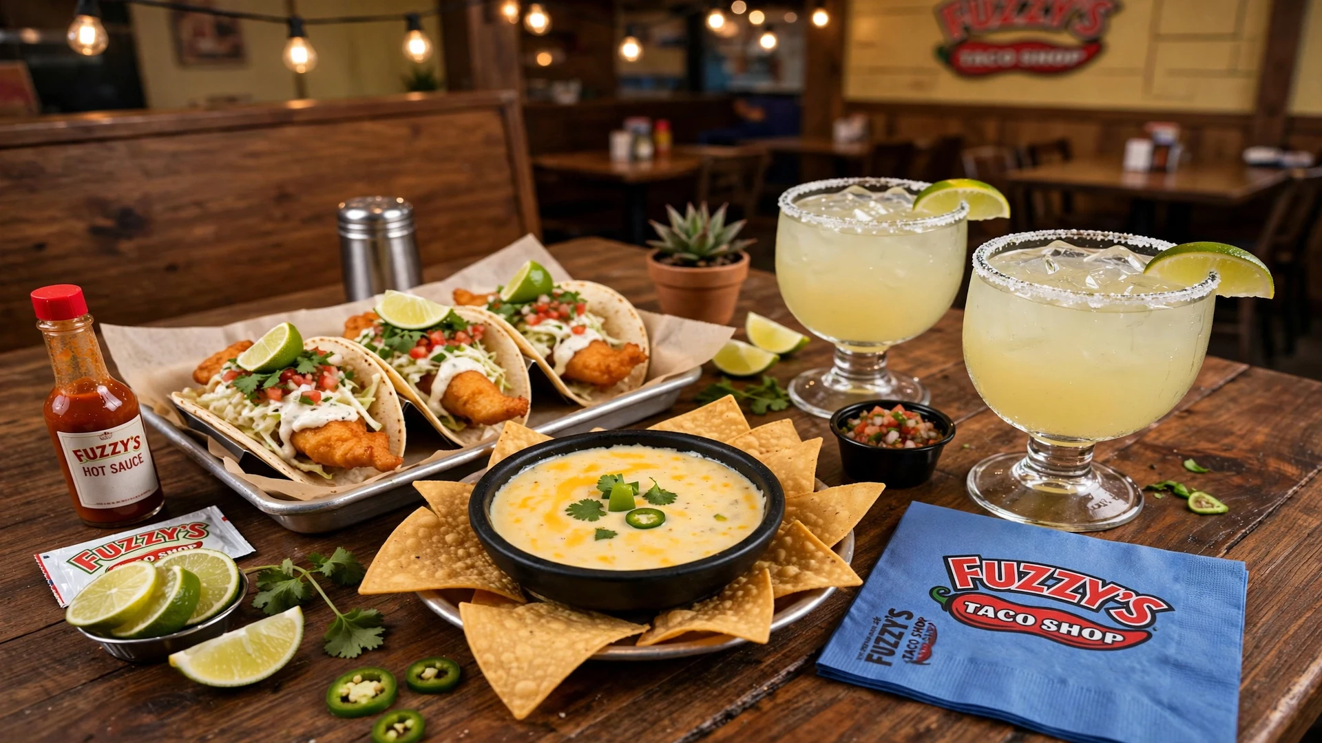Fuzzy's happy hour: $2.50 tacos and $4 margaritas