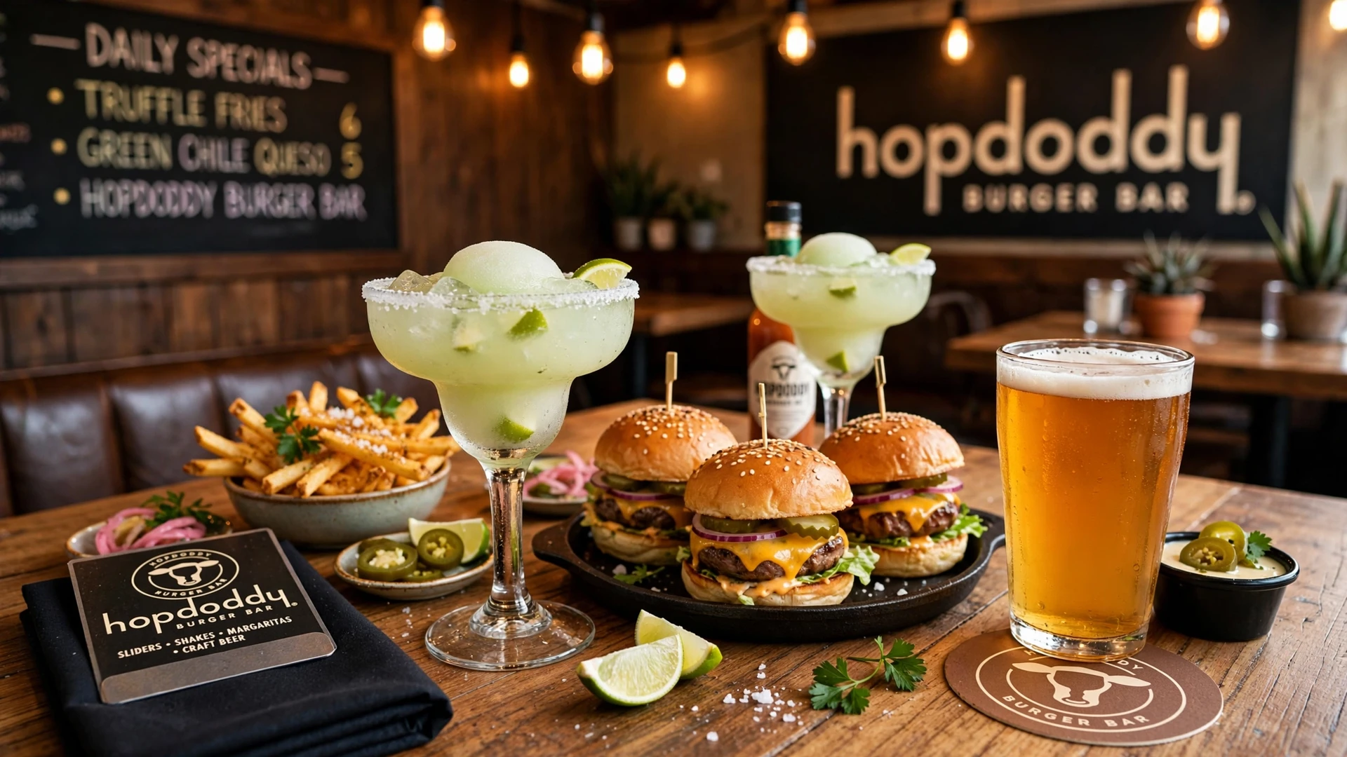 Hopdoddy happy hour: $5 schooner margaritas, craft beer and sliders