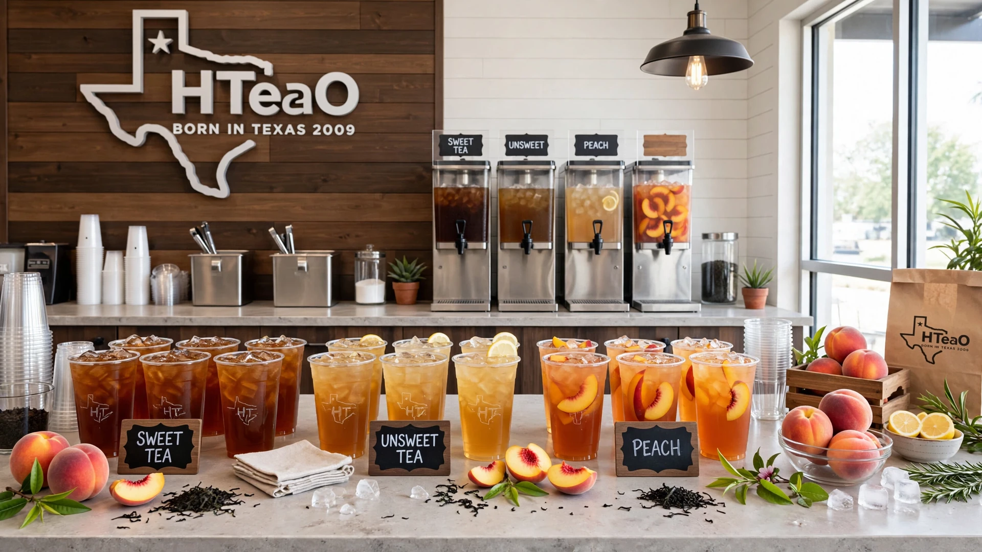 HTeaO happy hour: iced tea cups in sweet and unsweet flavors