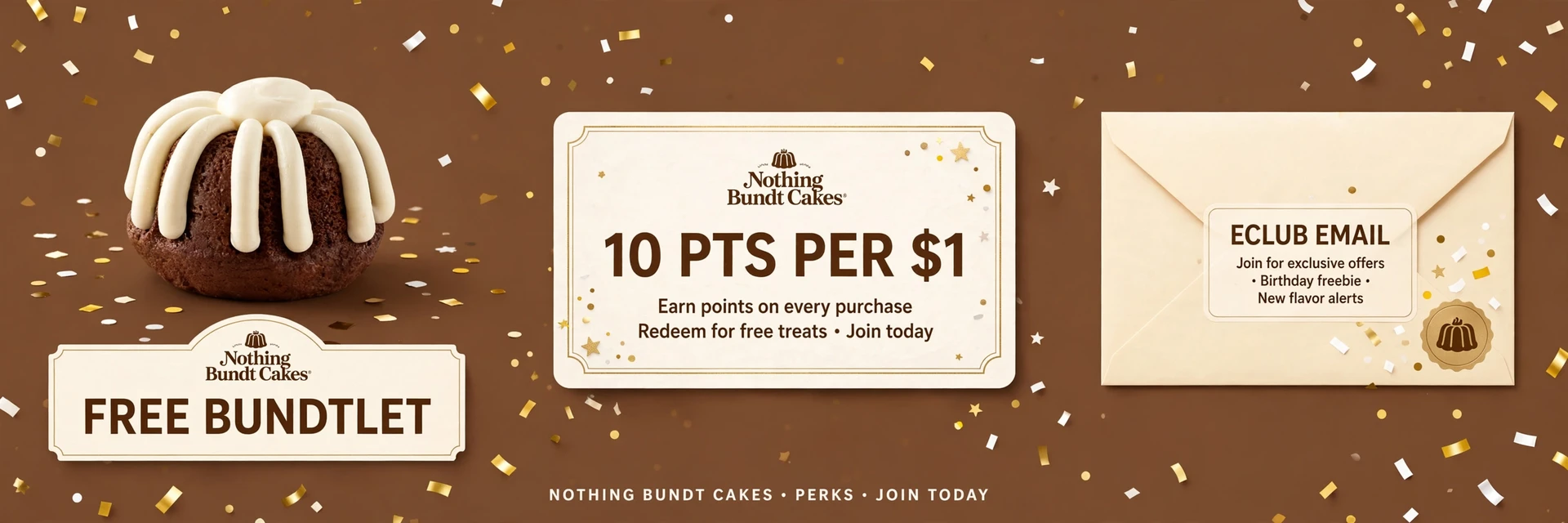 Nothing Bundt Cakes birthday reward: free individual Bundtlet in your flavor of choice