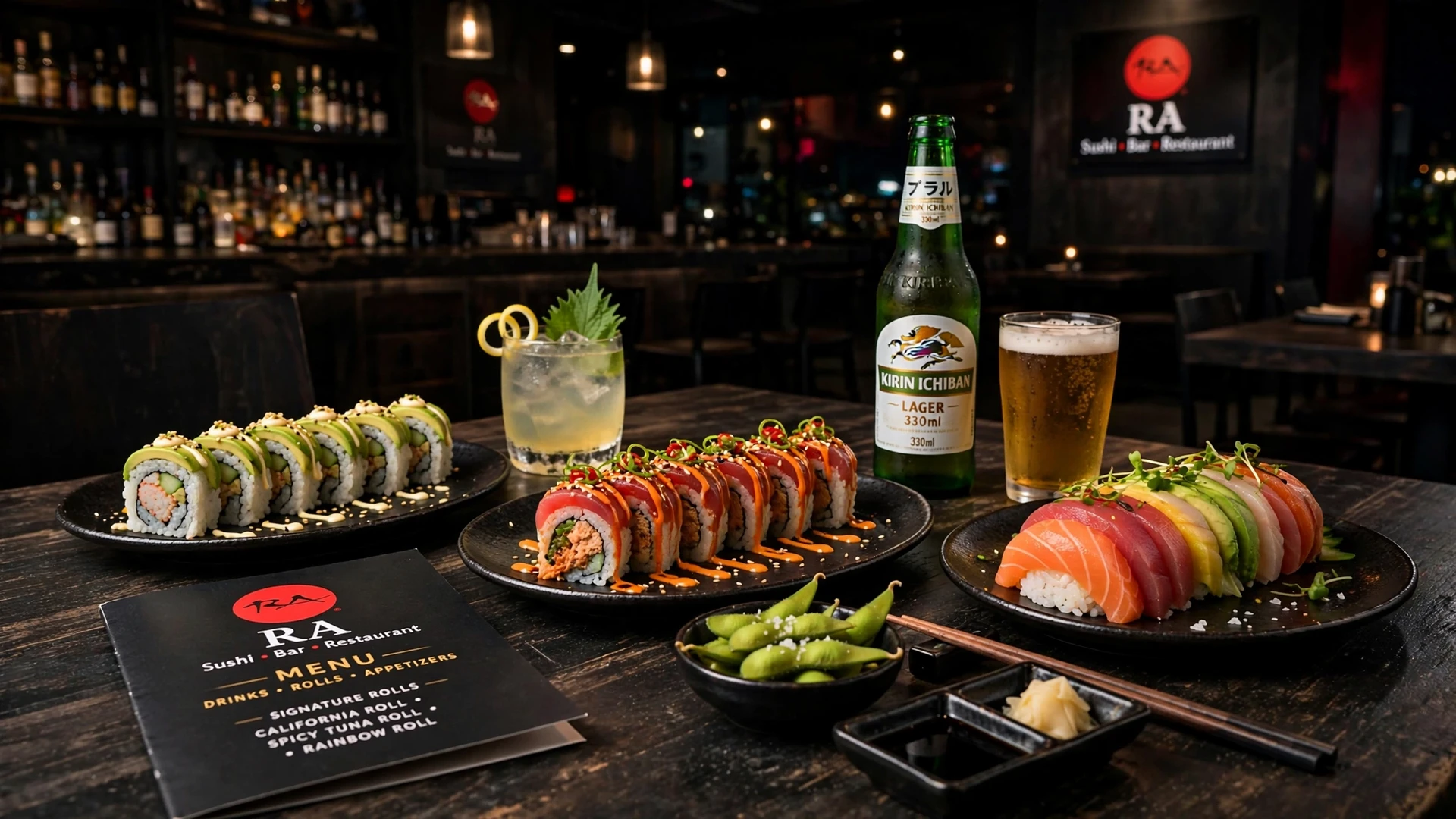 RA Sushi happy hour: sushi rolls and cocktails during reverse happy hour