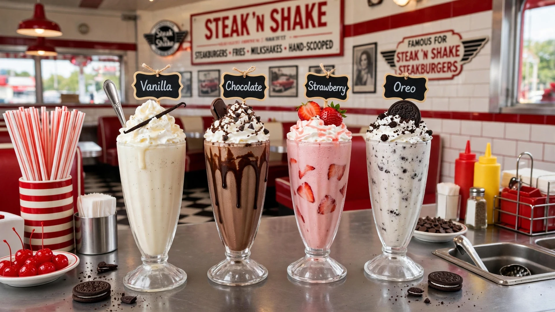 Steak 'n Shake happy hour: half-price hand-scooped milkshakes